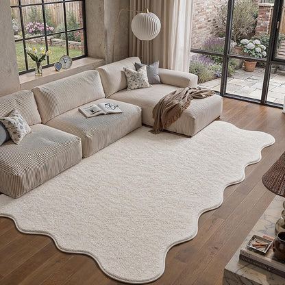 PureCozy Living Room Beige Rug 160x230cm Soft Fluffy Washable Carpet