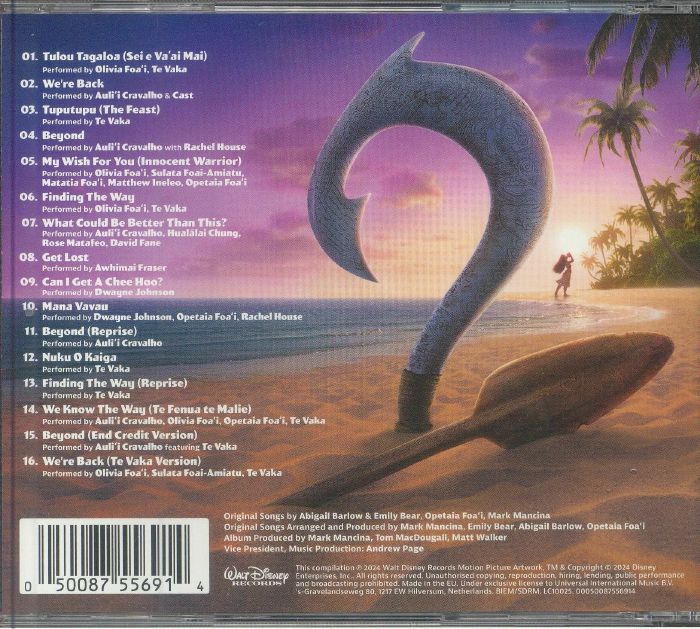 Moana 2 Soundtrack CD