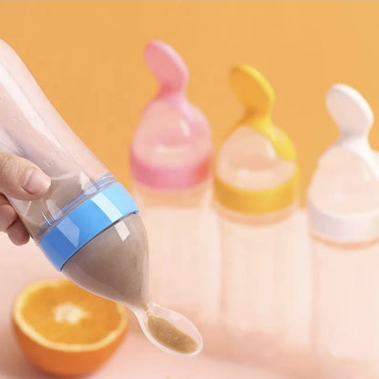 Baby, Elderly & for Adults Silicone Fill Up & Squeeze Feeding Spoon