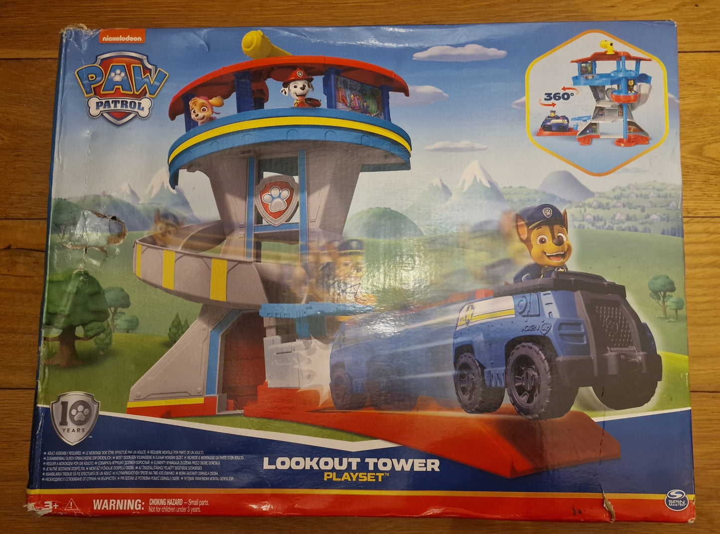 Paw Patrol Lookout Tower Playset (Opened, Damaged Box)