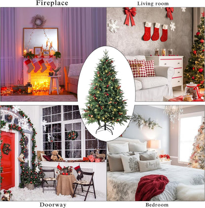 A-SZCXTOP pre-lit Christmas tree 5ft styled in festive home settings with decorations
