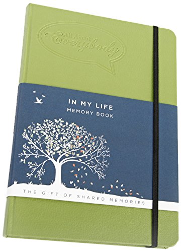 Green All About Everybody birthday memory book bundle with tree design and black elastic band