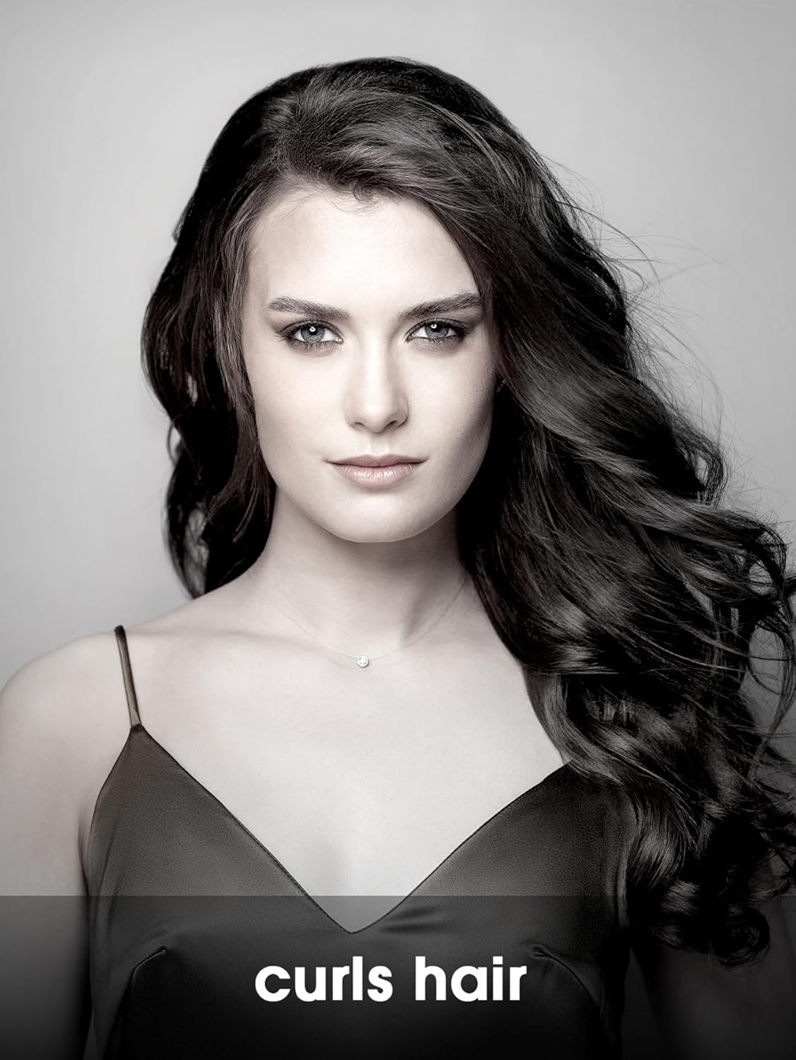 Agenil flat iron wide hair straightener model demonstrating sleek, straight hair styling