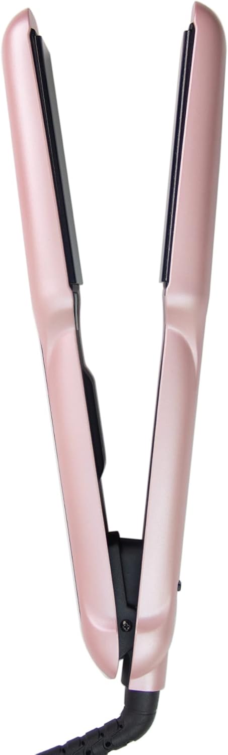 Agenil flat iron wide hair straightener in elegant pink design for fast and smooth styling