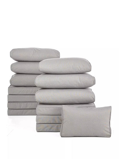 Aruba 6 seater corner cushion set featuring soft, durable fabric for comfortable outdoor seating