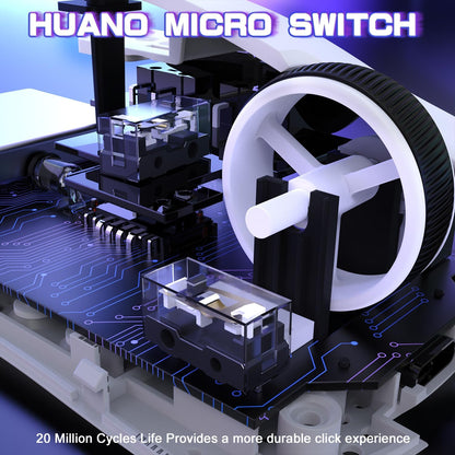 Attack Shark Huano Micro Switches inside a gaming mouse for enhanced durability and performance