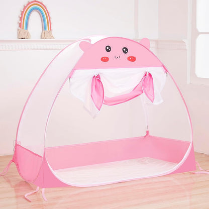 ZIQINPSQ Baby Crib Tent to Stop Climbing, Pink Tent with Soft Material for Safe Sleep Environment