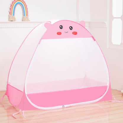 ZIQINPSQ Baby Crib Tent to Stop Climbing, Soft Pink Design for Safe Sleep Environment