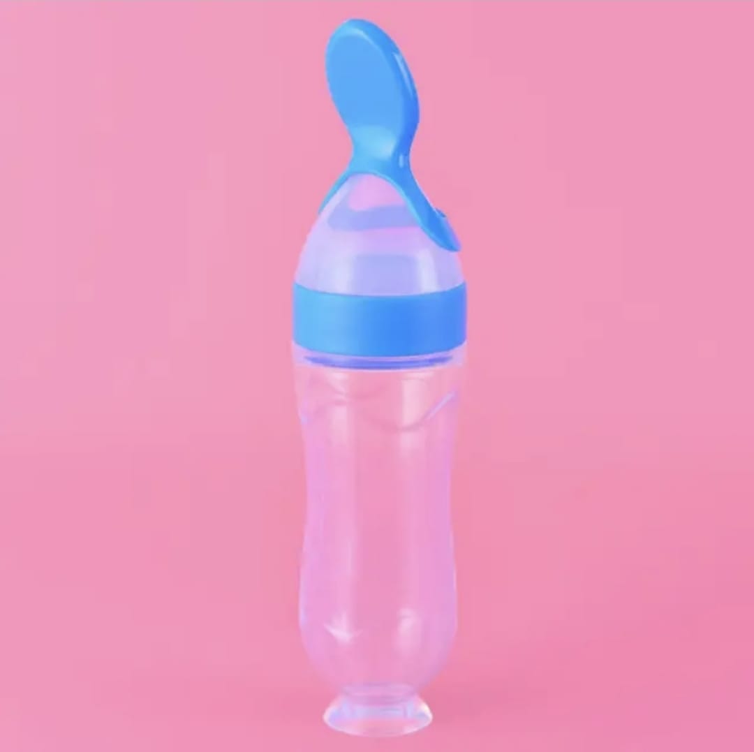 The Mini Boo Collection Baby Food Squeeze Pouch with Blue Spout for Easy Feeding