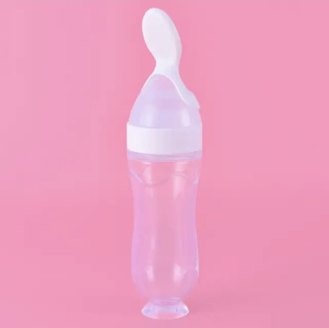 The Mini Boo Collection Baby Food Dispensing Spoon Bottle for Easy Feeding on the Go