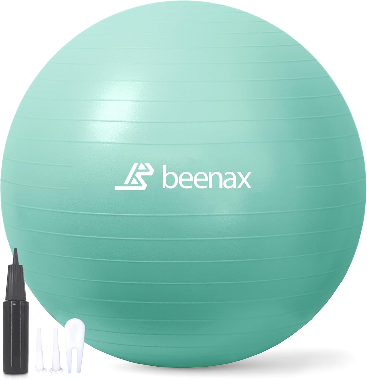 Beenax pregnancy exercise ball in teal colour with pump and accessories for comfortable workouts