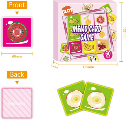 BLOT memory matching game for kids featuring colourful cards and 60 pieces to enhance memory skills