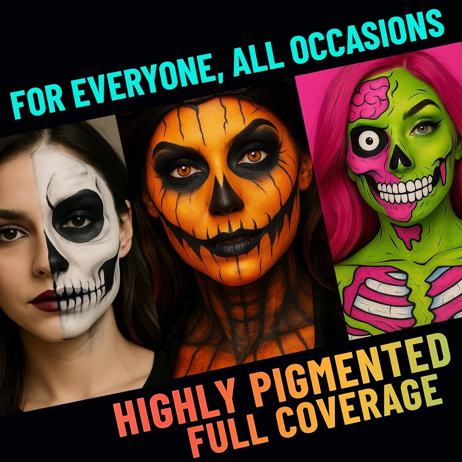 BOBISUKA professional face and body paint set with highly pigmented colours for all occasions