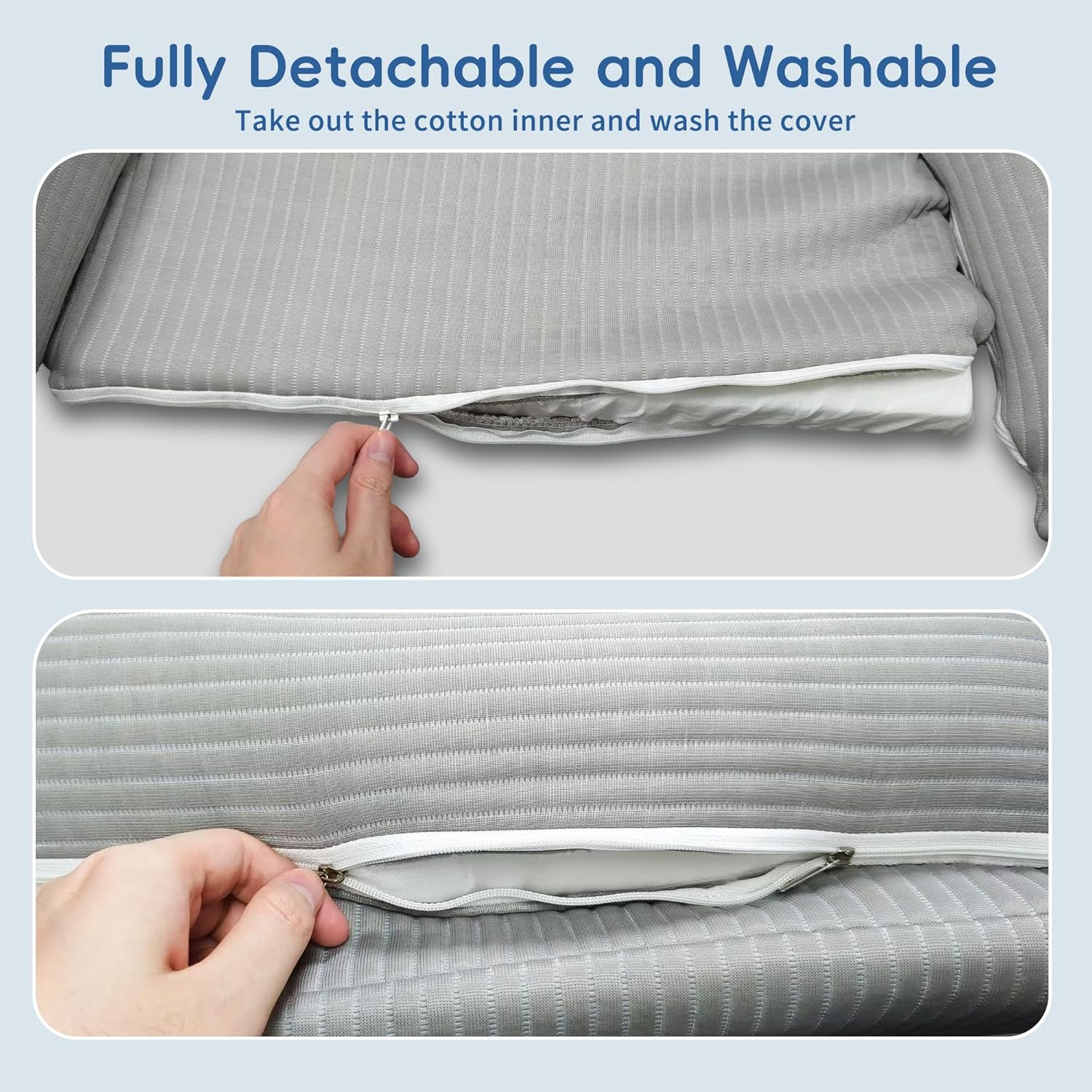 Breathable baby lounger for newborns with fully detachable and washable cover for easy maintenance