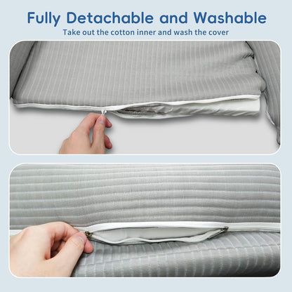 Breathable baby lounger for newborns with fully detachable and washable cover for easy maintenance