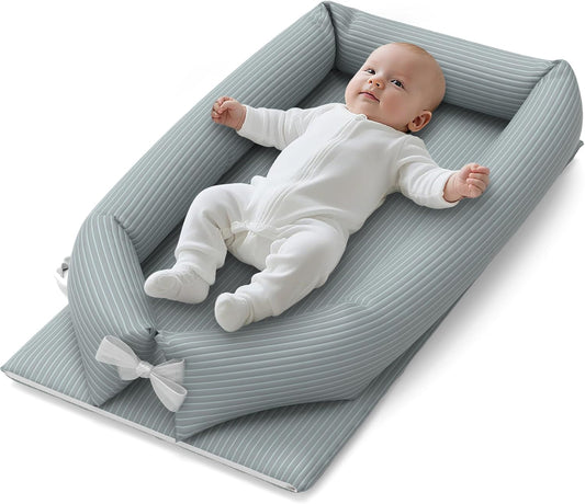 Sofoliana breathable baby lounger for newborns with soft fabric and safe cushioning