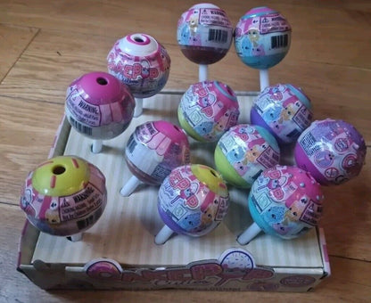 Box of Cakepop Cuties Surprise Toys featuring colourful, collectible cake pop figures on display