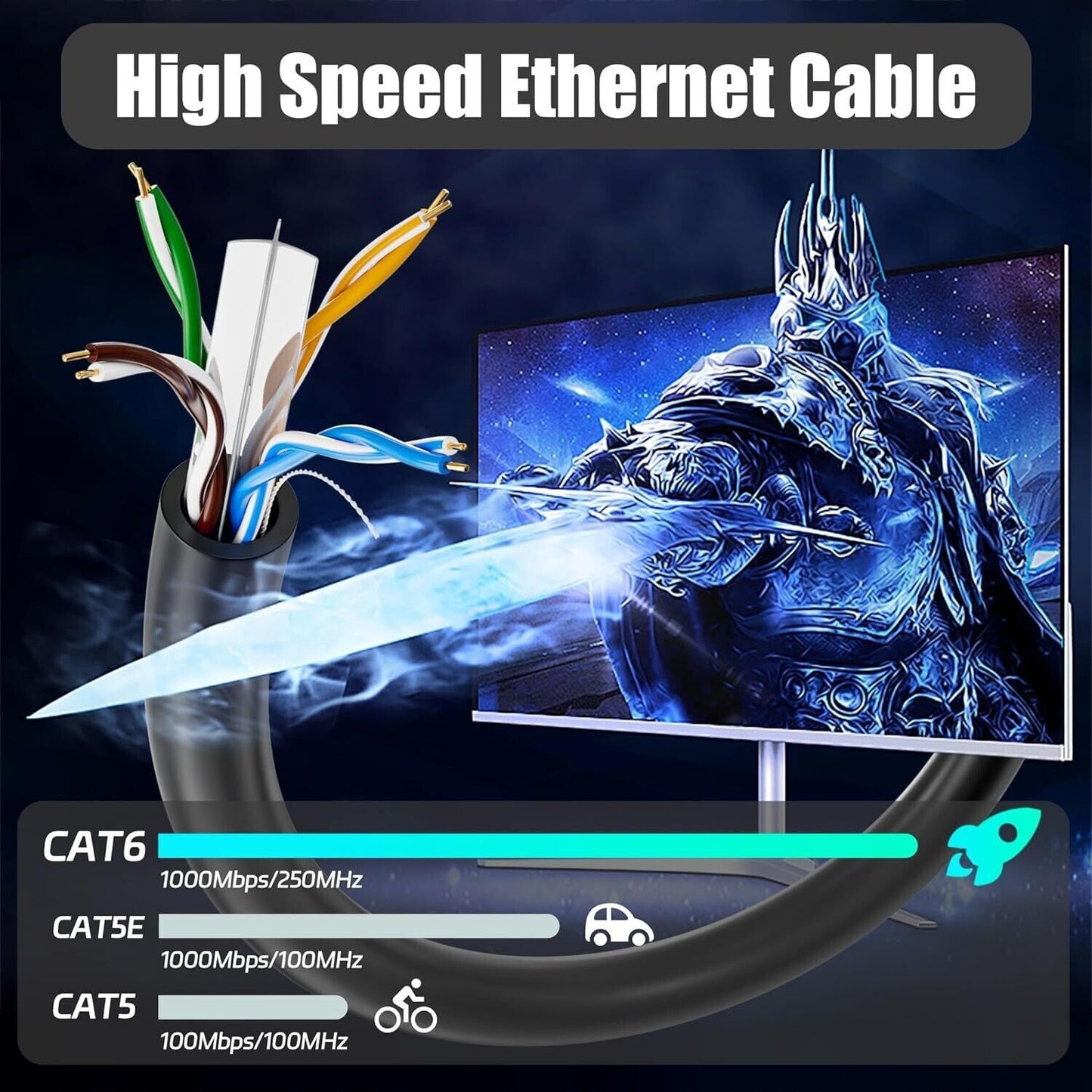 CAT6 ethernet cable 40m for high-speed internet with enhanced data transfer rates