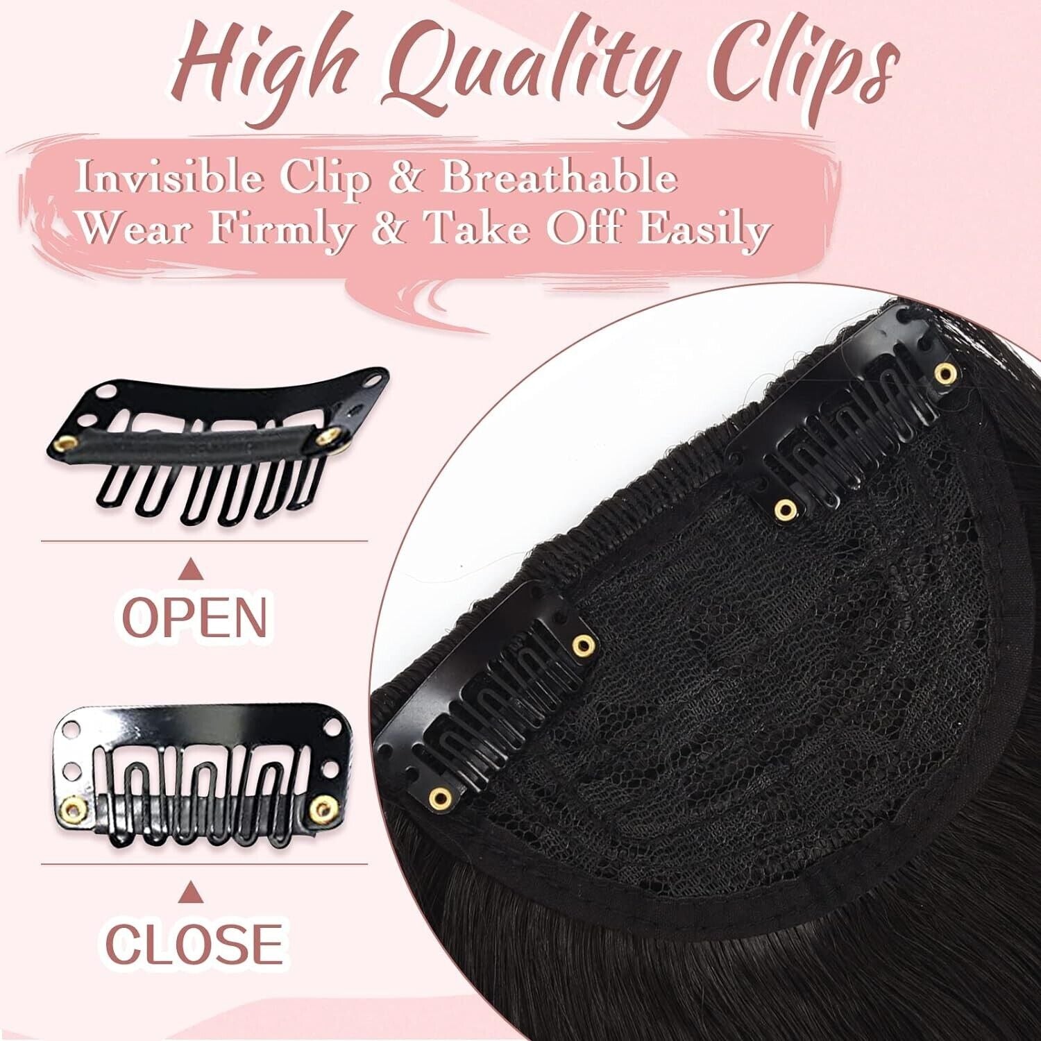 High quality clips for 8 inch clip in fringe bangs, breathable and easy to wear firmly