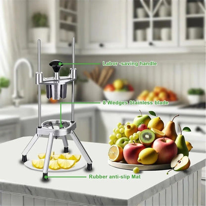 Maggica commercial lemon cutter with stainless steel blades and anti-slip mat for efficient fruit cutting