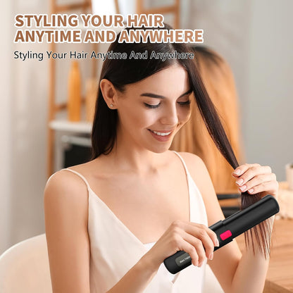 Burmong cordless hair straightener rechargeable for styling your hair anytime and anywhere