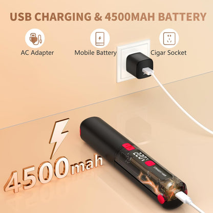 Burmong cordless hair straightener rechargeable with USB charging and 4500mah battery for convenience