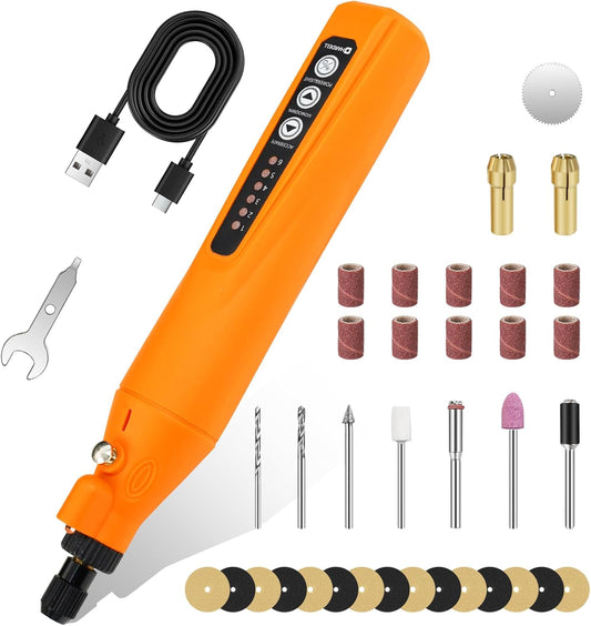 HARDELL cordless rotary tool kit 4V with various attachments for versatile crafting and DIY projects