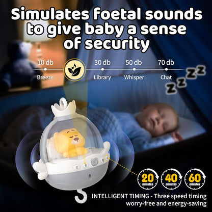 Nicknack cot mobile for babies with soothing sounds and adjustable timing settings for sleep support