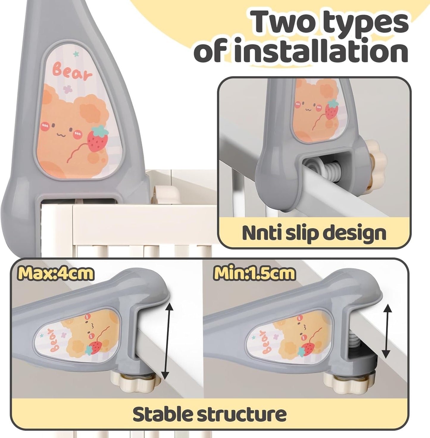 Nicknack cot mobile for babies with stable structure and anti-slip design for secure installation