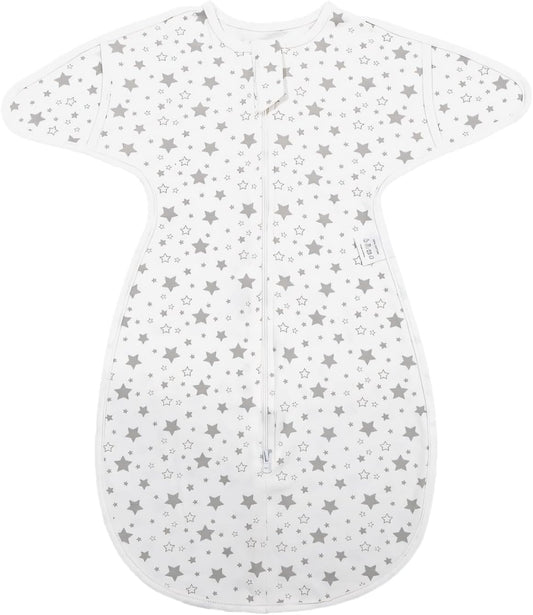Moxtoyu cotton baby swaddle blanket with star pattern for comfortable sleep and security