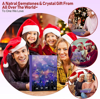 Crystal Advent Calendar 2024 featuring natural gemstones, perfect for holiday gifting and festive celebrations