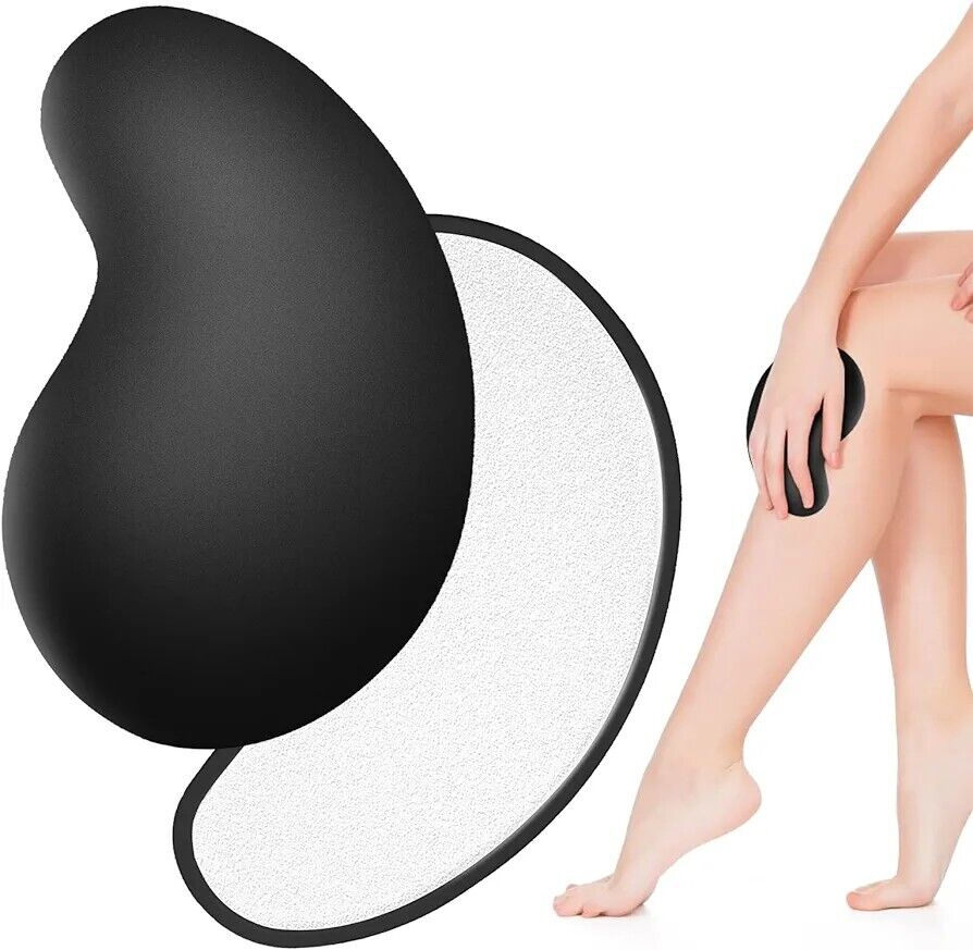 Black crystal hair eraser for legs with ergonomic design for smooth, painless hair removal