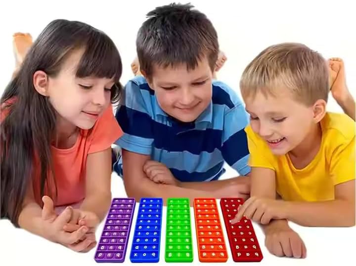 Children playing with the SDR + CVC phonics word game for kids, enhancing reading skills together