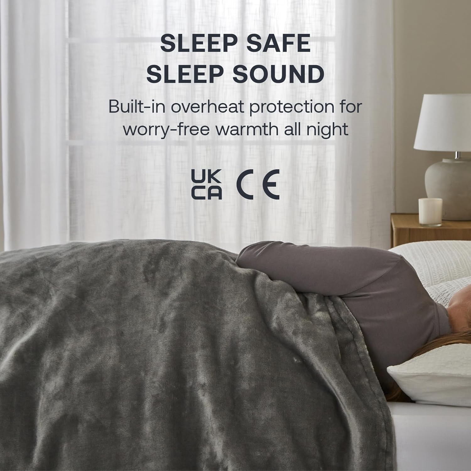 Dimplex washable electric blanket UK with built-in overheating protection for safe all-night warmth