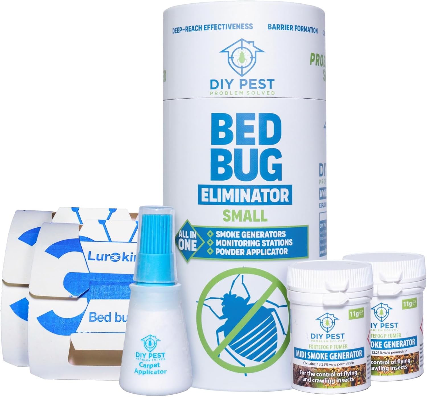 DIY PEST Bed Bug Treatment Kit Safe for Children with smoke generators and applicators for effective pest control
