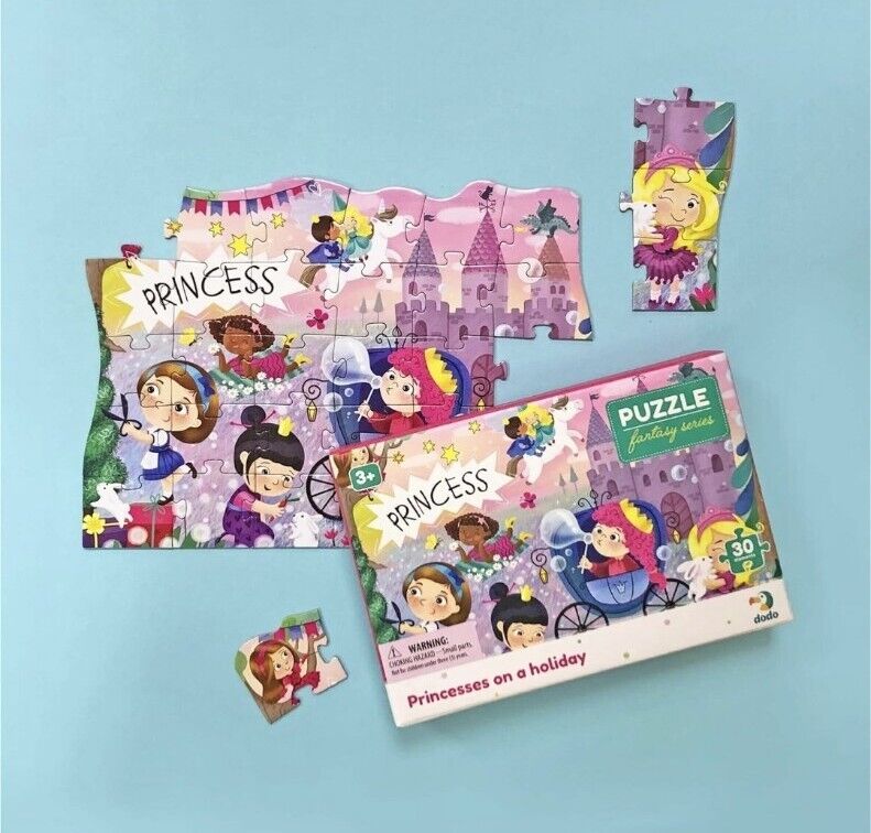 Princess jigsaw puzzle for kids featuring colourful characters and a castle theme for engaging fun