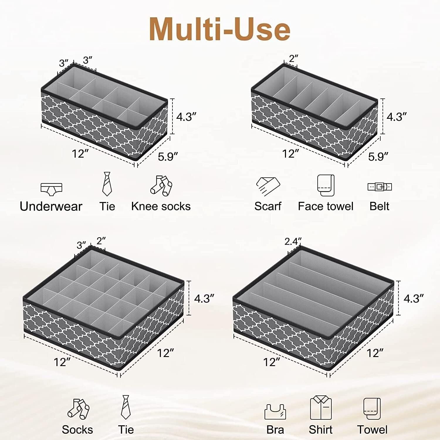 Bingobang drawer organiser divider with various compartments for efficient home storage solutions