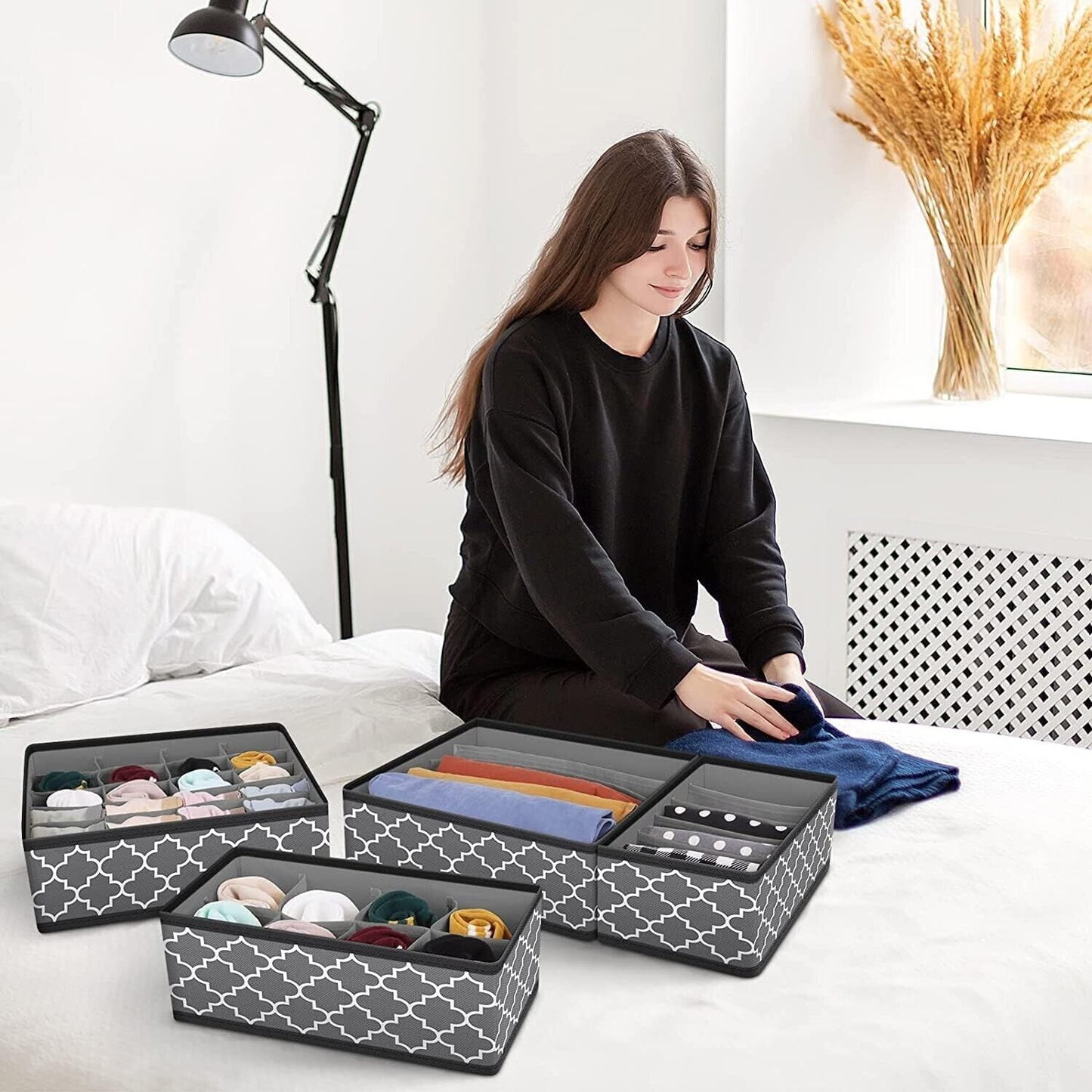 Bingobang drawer organiser divider in stylish design, perfect for storing clothing and accessories neatly