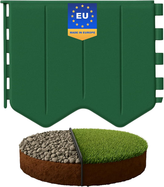 GARDENIX easy install lawn edging in green, ideal for defining garden borders and paths