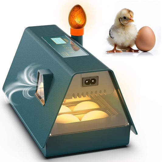 Okkobi Egg Incubator with Automatic Turning for Hatchlings  - Green & Orange
