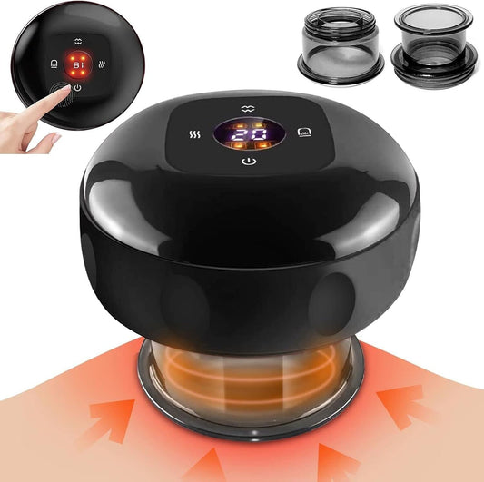 Emooncn electric cupping therapy device with digital display and multiple suction cups for effective pain relief
