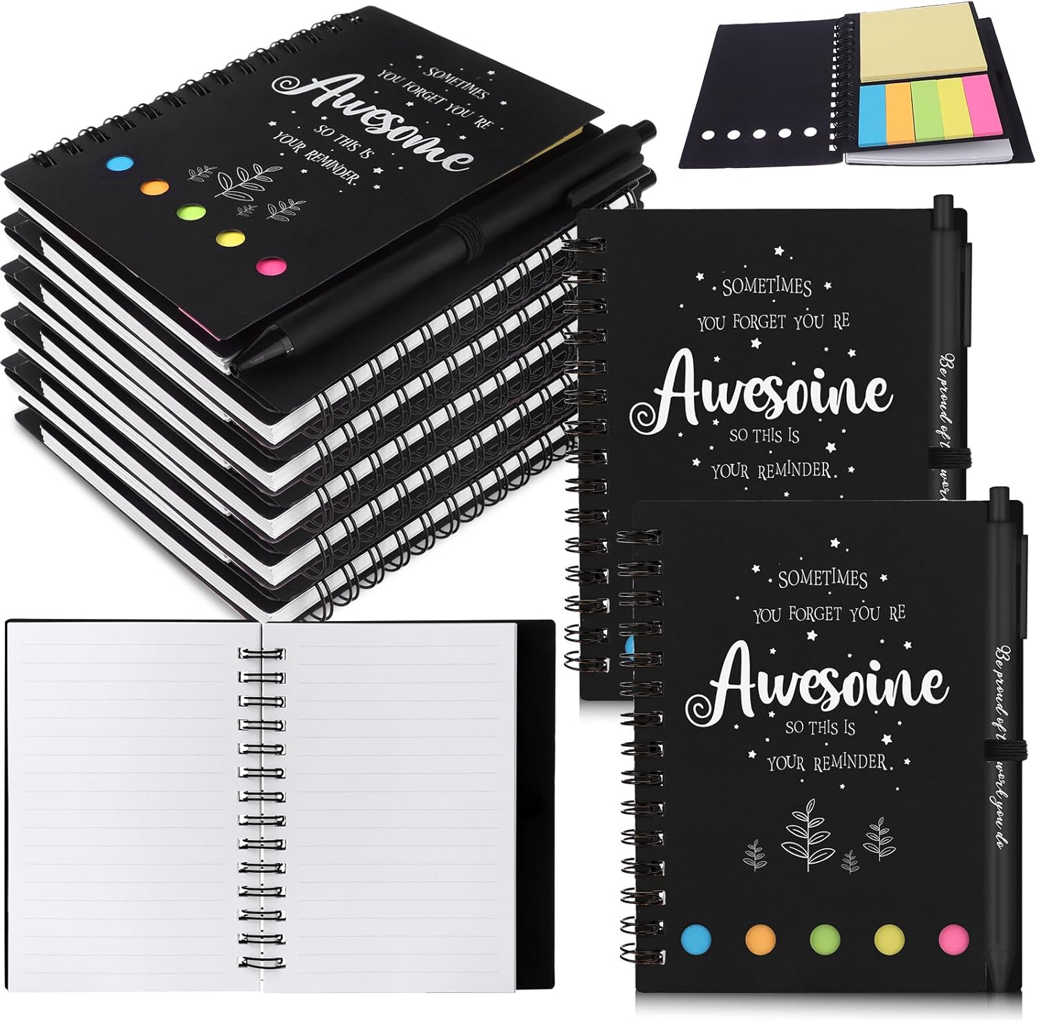 Set of notebooks with motivational quotes, perfect as employee appreciation gifts bulk