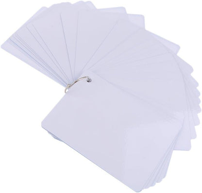 Set of English fruit flash cards on a metal ring for easy learning and engaging activities