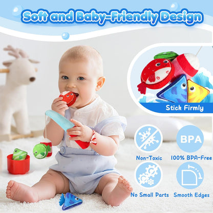 Soft fabric fishing game for toddlers with non-toxic materials and smooth edges, ensuring safe playtime