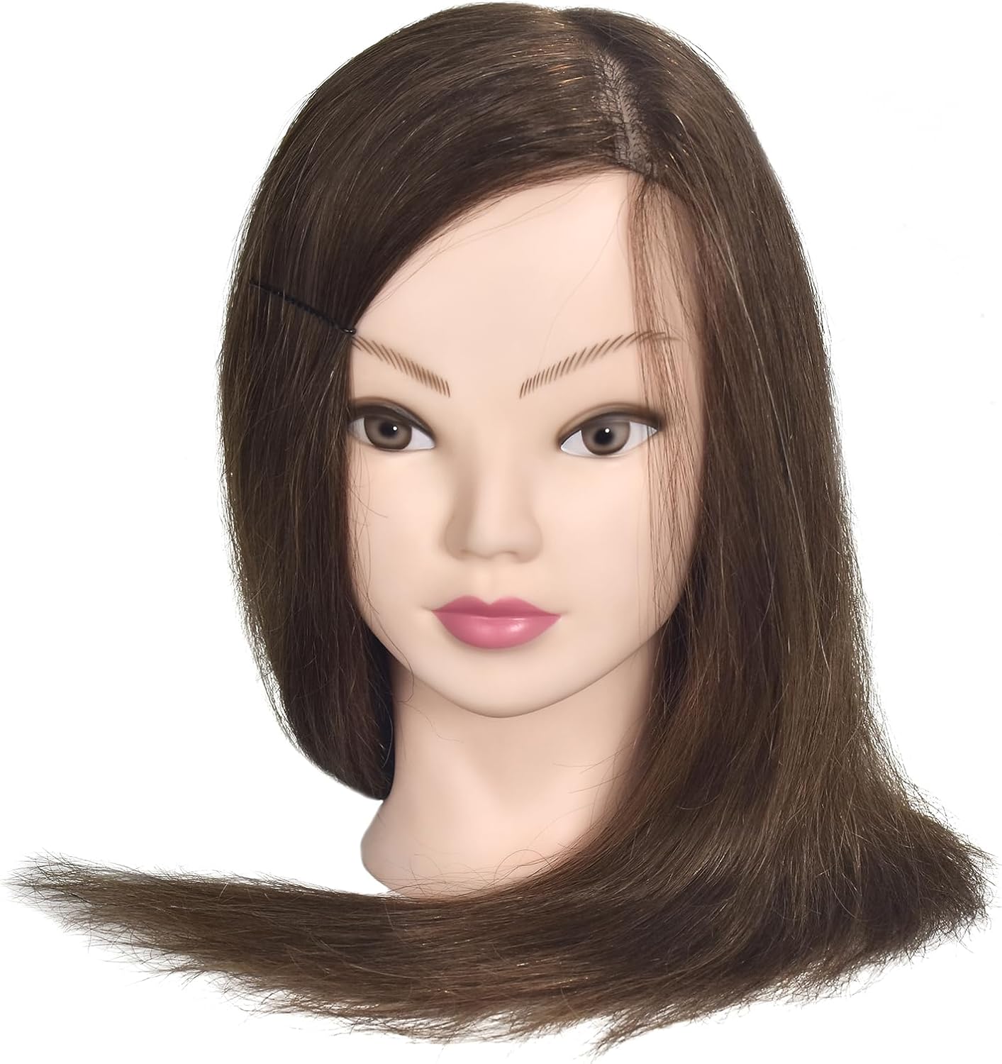 Realistic female mannequin head 16-18 inch for hairstyling practice and display