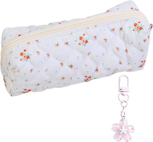 SiumPklay floral pencil case for girls with a charming floral design and zip closure