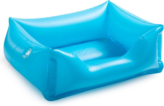 Bright blue foldable cat paddling pool perfect for keeping pets cool in summer