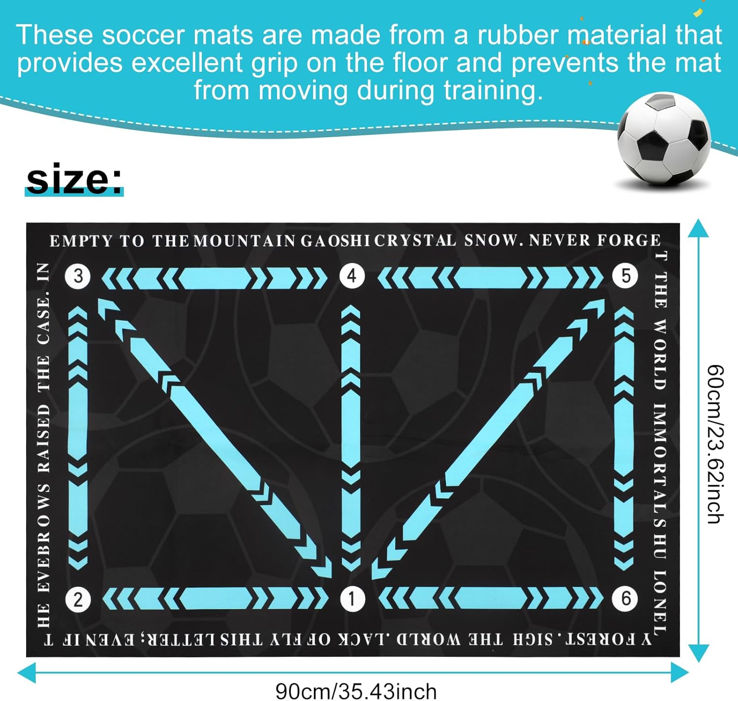 Football training mat by 71Nmly with non-slip rubber surface for effective practice sessions