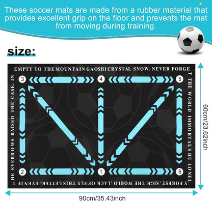 Football training mat by 71Nmly with non-slip rubber surface for effective practice sessions