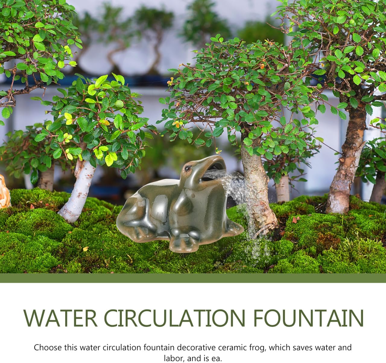 Yardwe frog water feature garden ornament designed for water circulation in decorative gardens